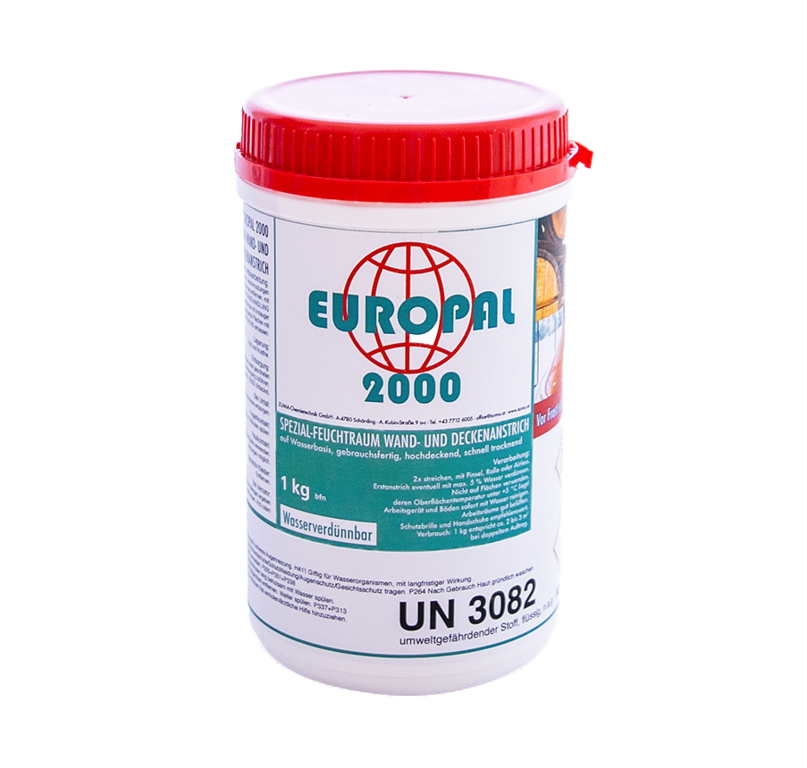 EUROPAL 2000 Extra erős gombaölő és penészgátló falfesték 1 kg -víz bázisúú