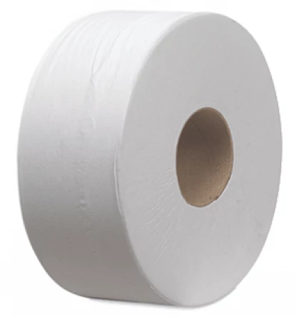Kétrétegű fehér toalettpapír, 18 cm